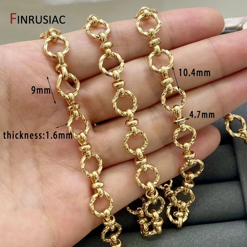 14K vergoldete Legierung Metall dicke Kabelkette für DIY Schmuck Materialien handgemachte Halskette Armband machen liefert – Detail 16
