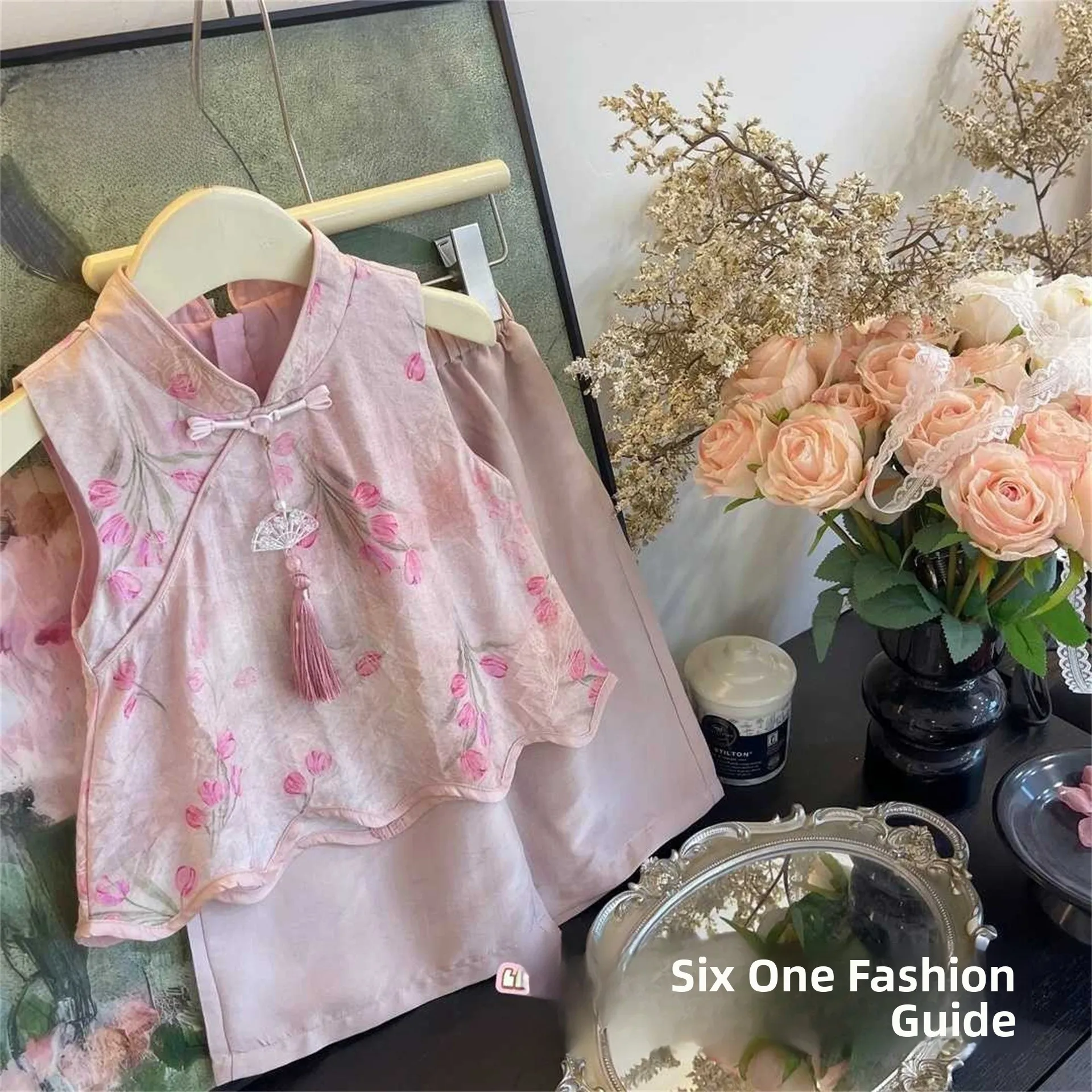 

Детский костюм Ханьфу Princ Sle, красивый традиционный китайский наряд для маленьких девочек, повседневная одежда, летняя коллекция