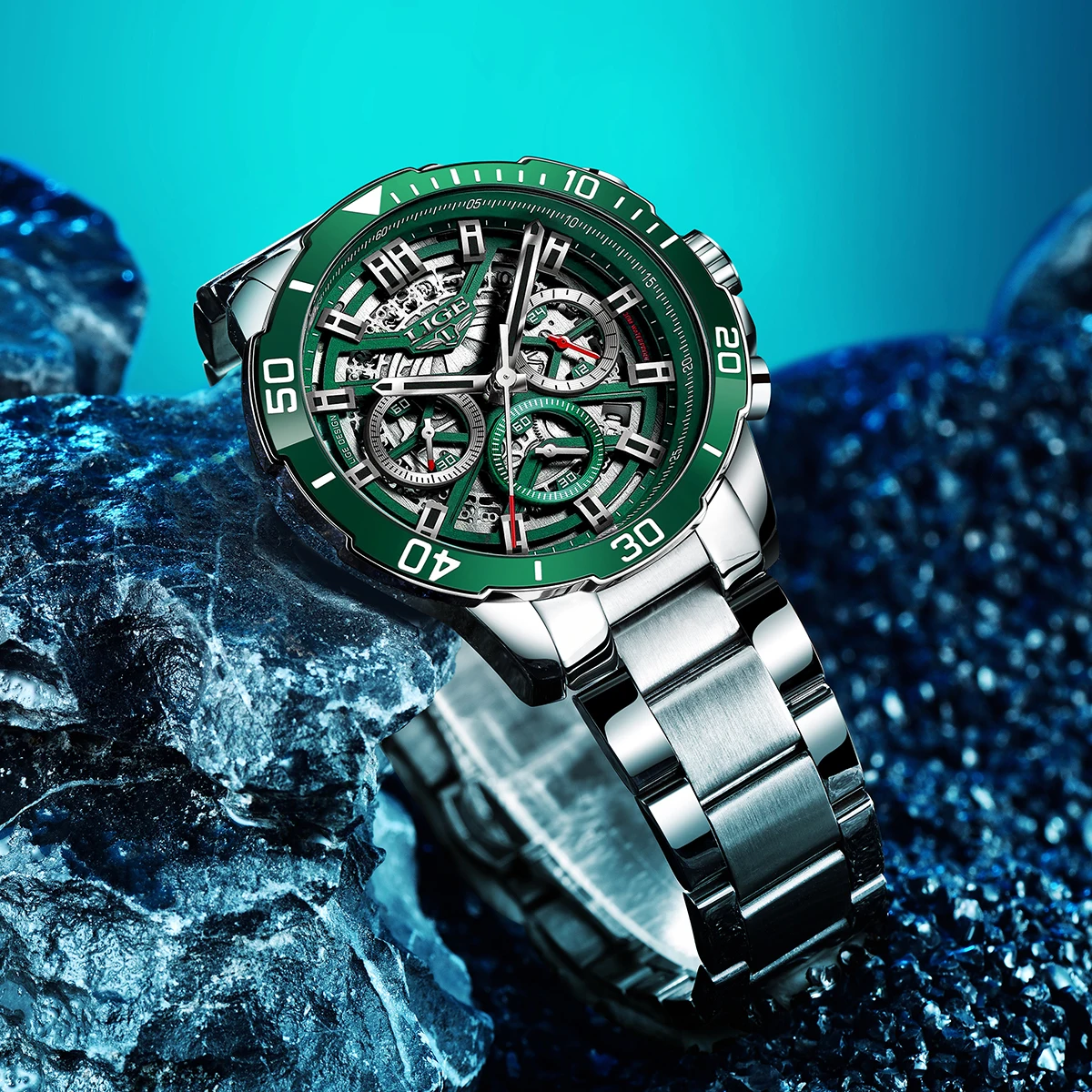 Lige nova moda oco relógio para homens marca superior de luxo relógio de negócios masculino militar esportes à prova dwaterproof água relógios de pulso de quartzo