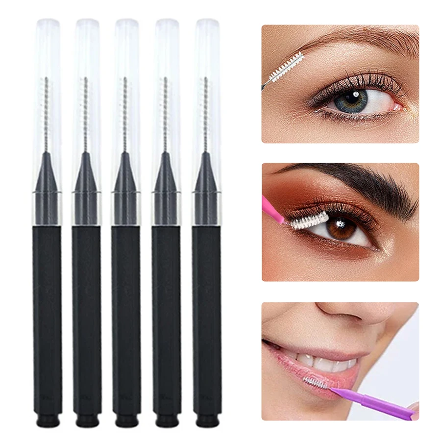 10/20Pcs Mini Eyebrow Brush Brow Perm Brush Disposable Brow Lifting Brushes Bendable Micro Eyelash Brush Applicator Makeup Tools