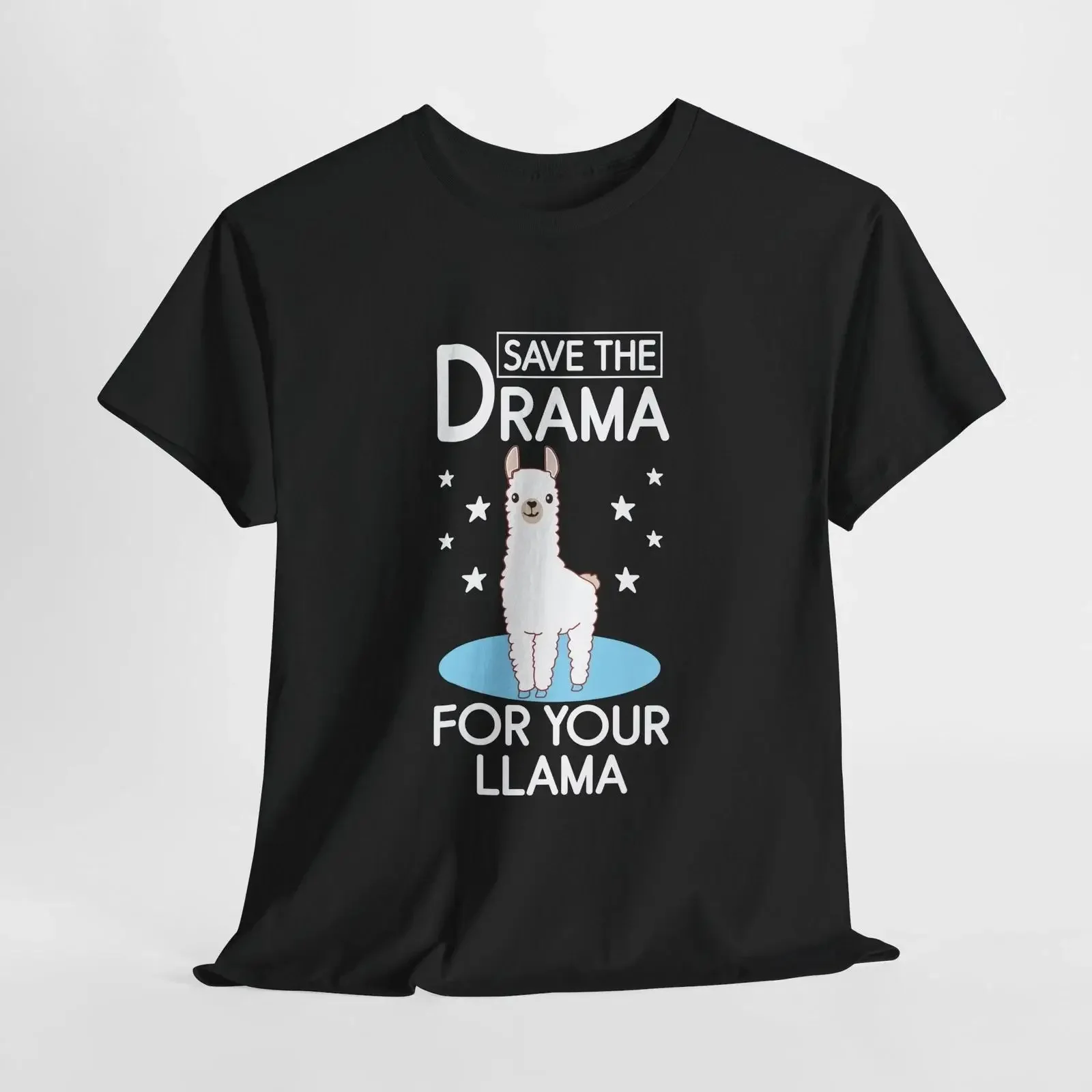 Llama Lover T Shirt save the drama vintage Washed fashion Stretched Comfortable Unisex Breathable Top For Everyday Wear