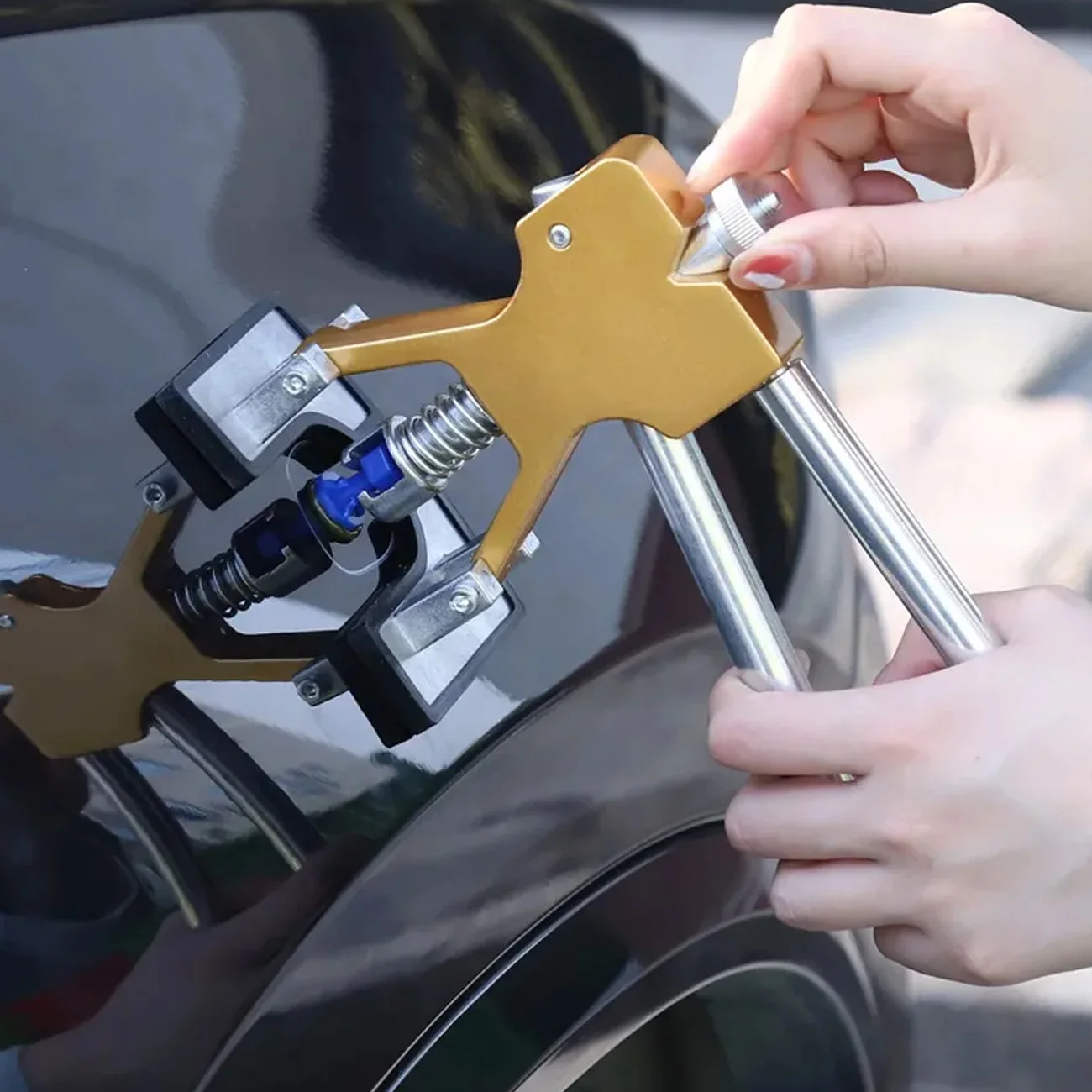 For Car PDR Dent Puller Kit Glue Puller Set Paintless Dent Repair Tool with Glue Gun Tabs Bridge Puller for Hail Damage
