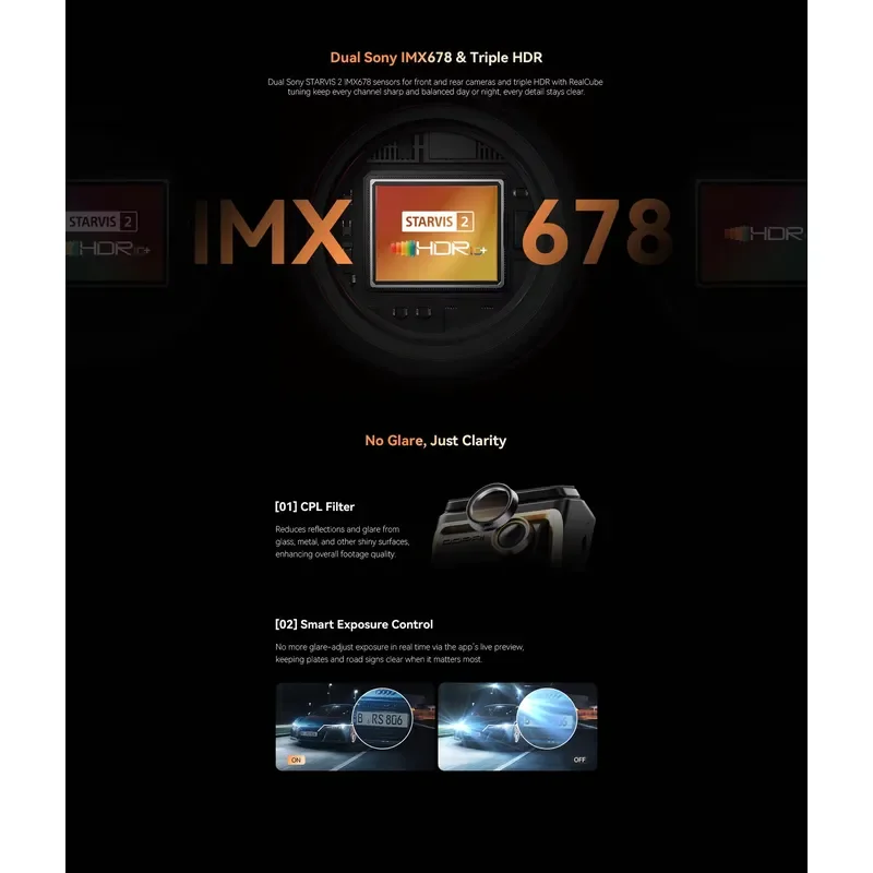 DDPAI Z90 Master Series 3 Dash Cam for Cars Three-View Full Digital Clarity Touch Control Night Vision