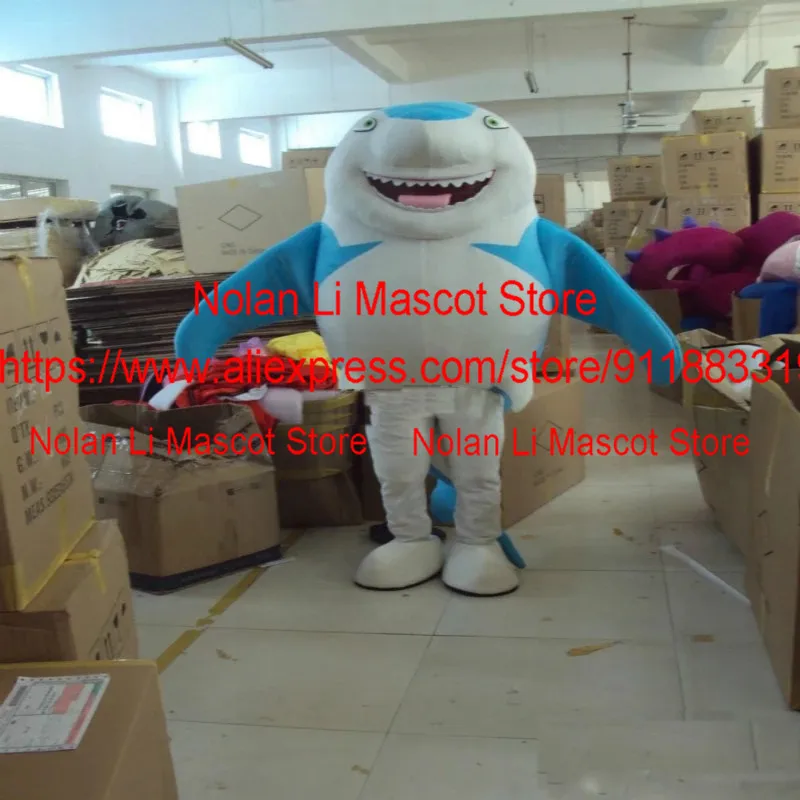 Blue Shark Mascot Costume Cartoon Set Role Playing Party Game Advertising Carnival Halloween Easter Festival Adult Size 1235