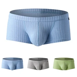 1x Men Trunks Underpants Pouch Enhancing Low Waist Sweat Breathable Shorts Male Sexy Underwear