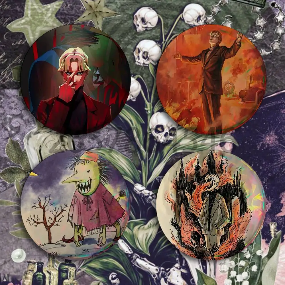 M-MONSTER Johan L-Liebert Badges Set  25 32 44 58 75 mm Round Customizable Wholesale Fan goods Self-made fan freebies