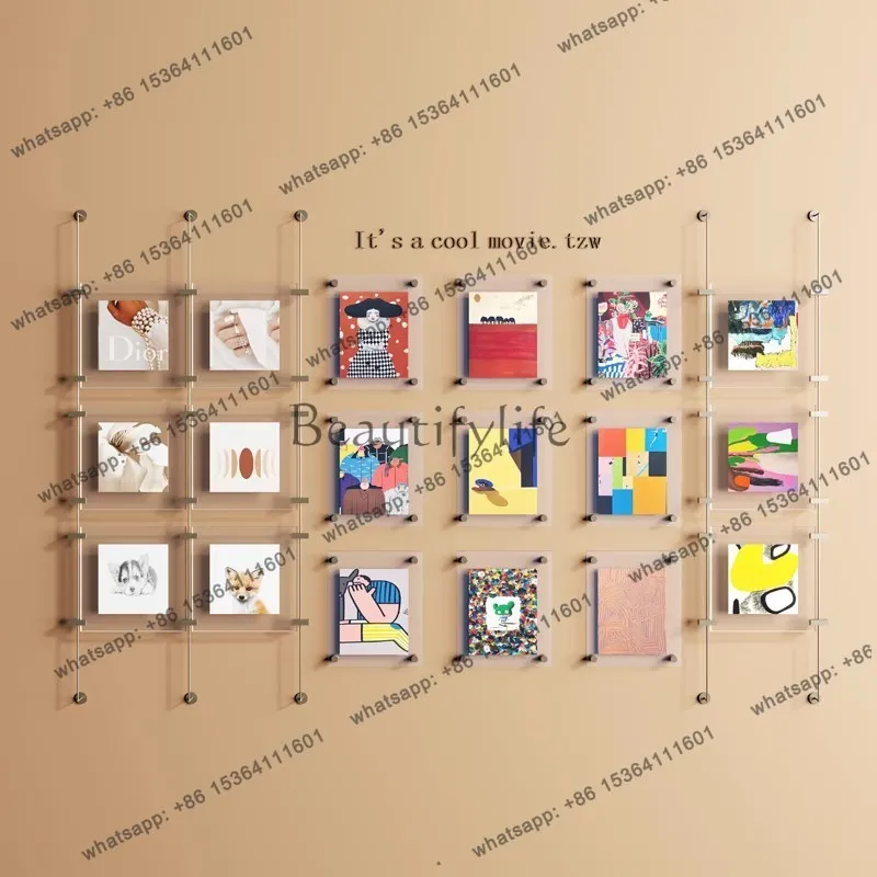 Metal culture wall acrylic billboard display board promotional stand photo wall