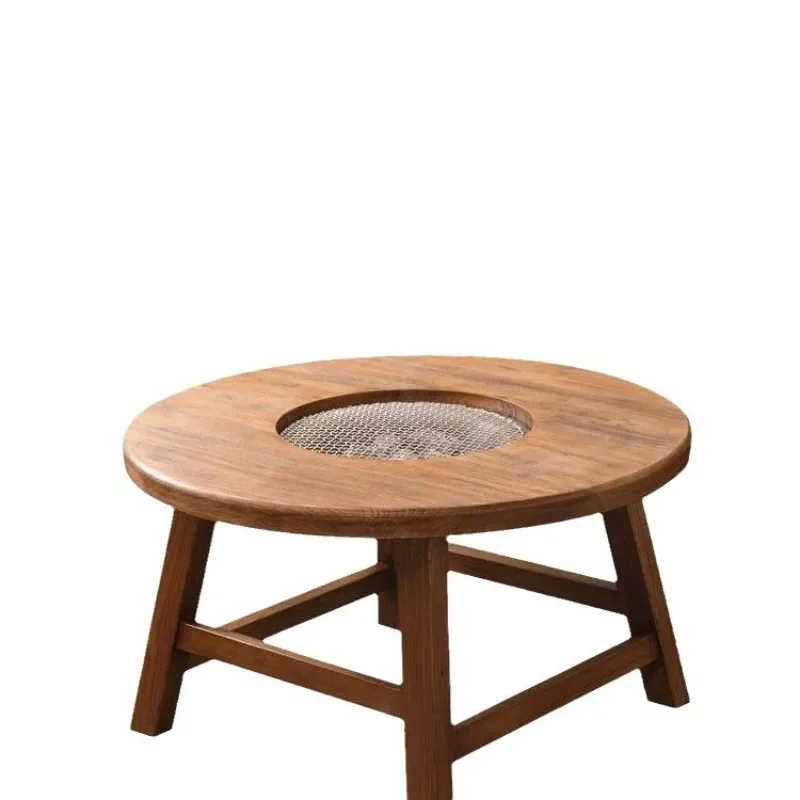 

In winter, it is recommended that the old elm high-end enclosure stove brew tea and ice tea, a full set of solid wood tea table