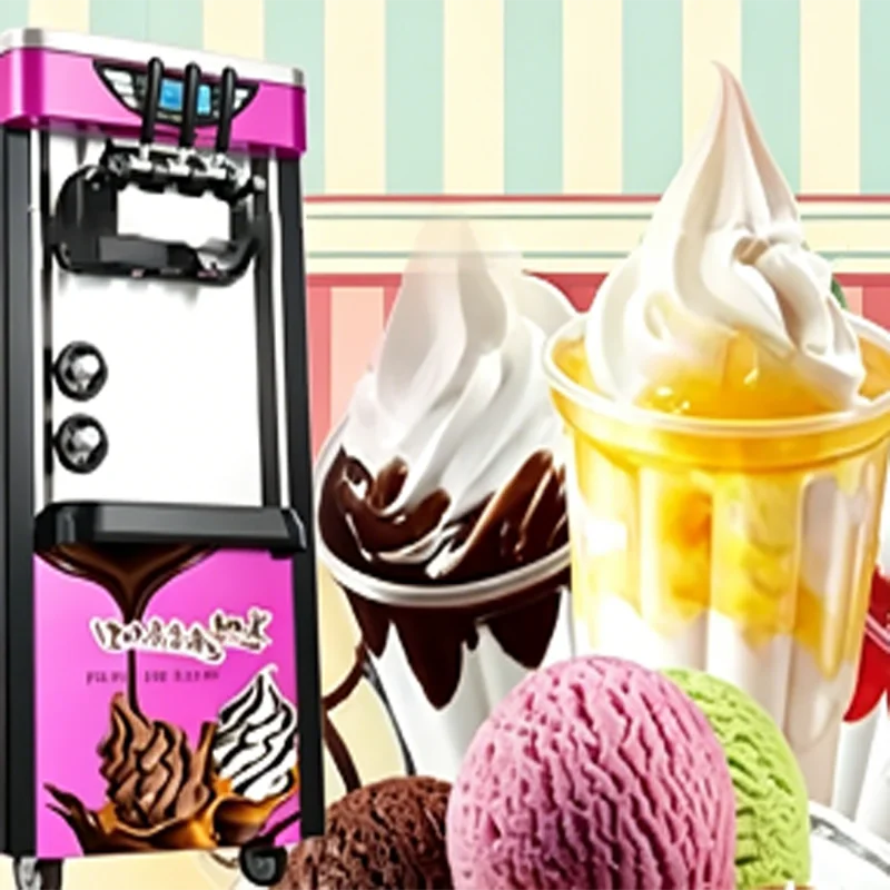 Commercial Soft Roll Ice Cream Cone Maker Machine for Business Ice Cream Machine Maker