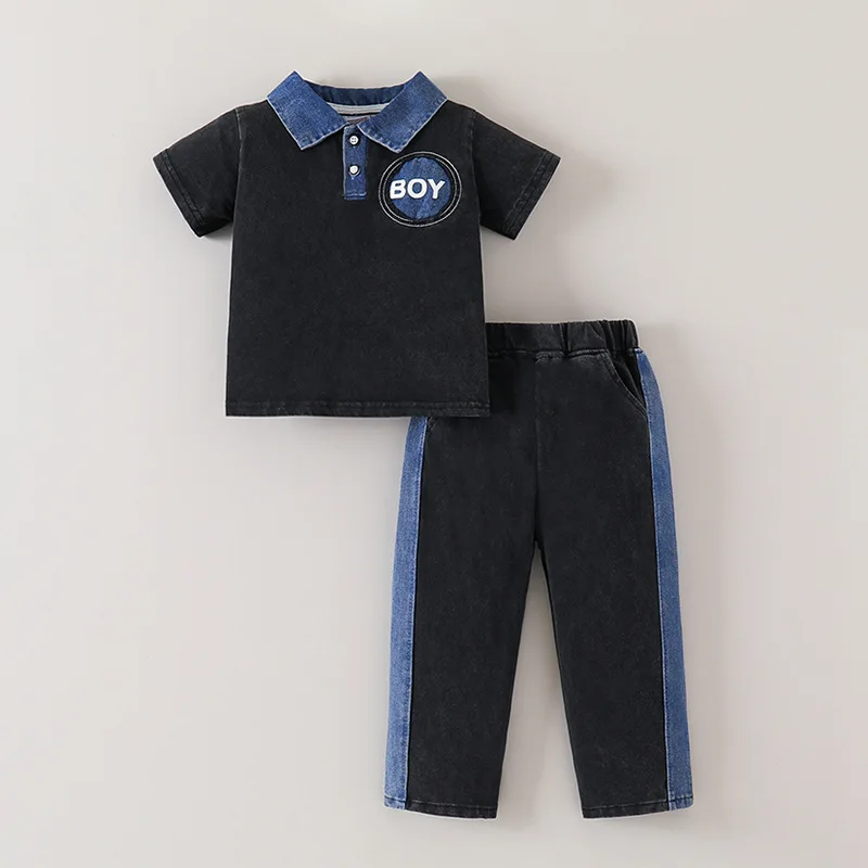 New Summer Baby Clothes Suit Children Short Sleeved T-Shirt Pants 2Pcs/Sets Kids Boys Clothing Infant Costume Toddler Tracksuits