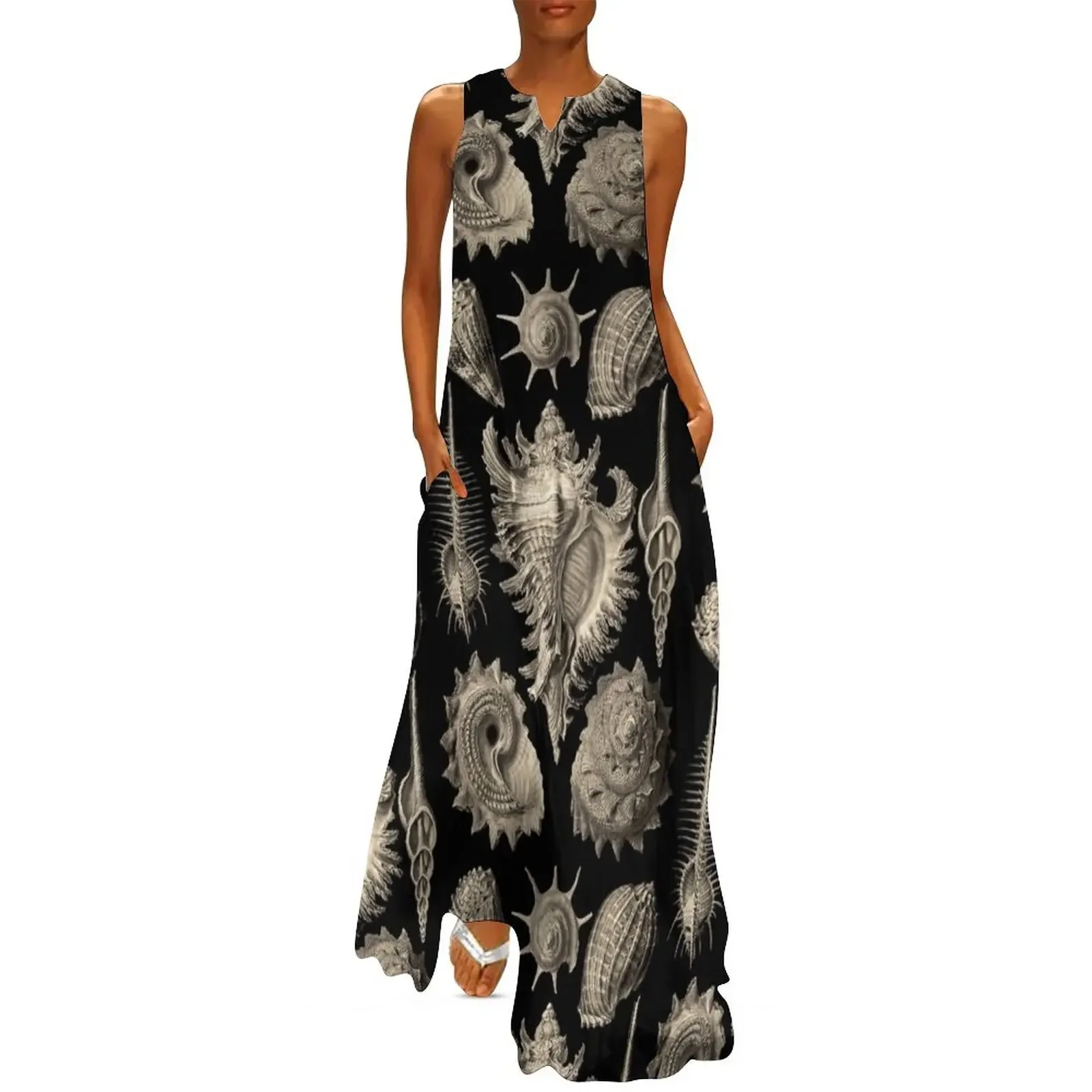 

Ernst Haeckel Prosobranchia Sea Shells Long Dress summer clothes for women womens dress evening dress ladies