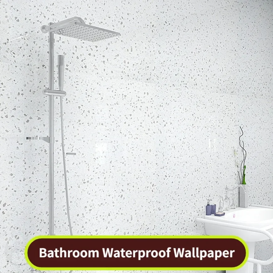 80CM Bathroom Waterproof Sticker Self-adhesive Toilet Renovation Wallpaper Kitchen Moisture-Proof Oil Proof Sticker Home Decor