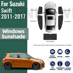 For Suzuki Swift 2011-2017 Magnetic Sun Shade Car Sun Visor Front Windshield Curtains Summer Window Sunshade Auto Accesorries