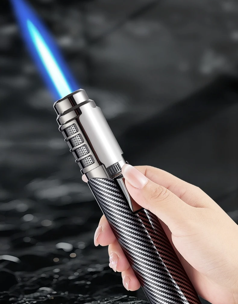 New SG006A Metal Carbon Fiber Direct Injection Gun Inflatable Windproof Lighter High Quality Welding Gun Available for Wholesale