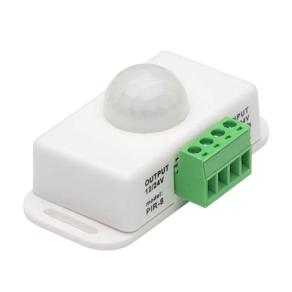 

Motion Sensor Light Switch 12V Timer White Aluminum Alloy Night Wardrobe Controller Sensitivity Adjustable Delay