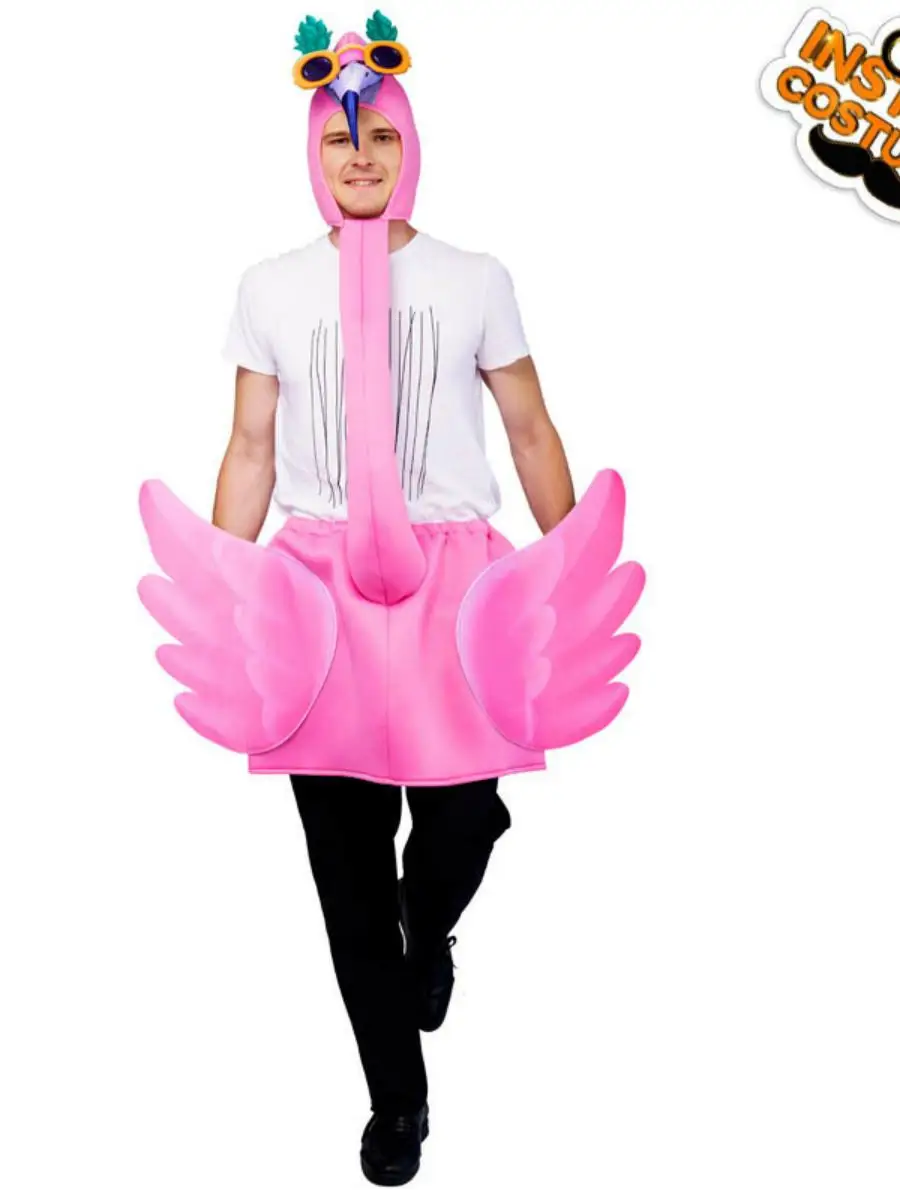 

Розовый костюм Flngo на Хэллоуин, сценический наряд, карнавальный забавный костюм для взрослых, одежда из полиэстера