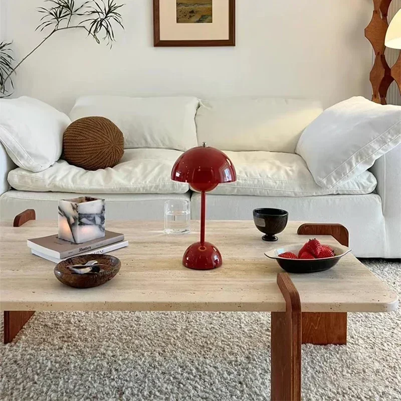 Nordic Wabi Sabi Natural Travertine Coffee Tables Rectangular Cream Style Corner Side Table Living Room Stoły Furniture New