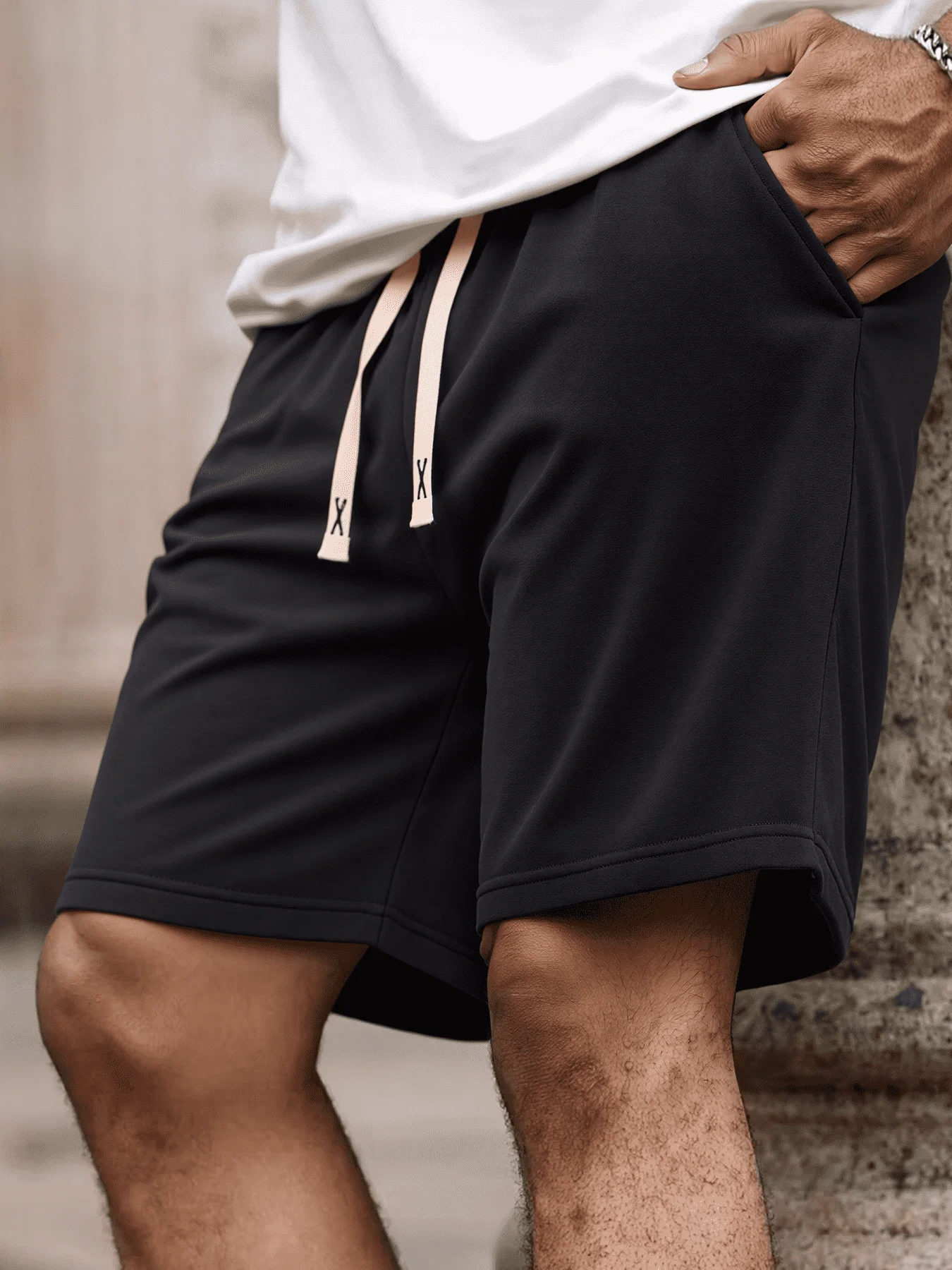 Men's Summer New Loose Casual Sports Shorts, Gym Shorts with Elastic Waistband and Adjustable Drawstring