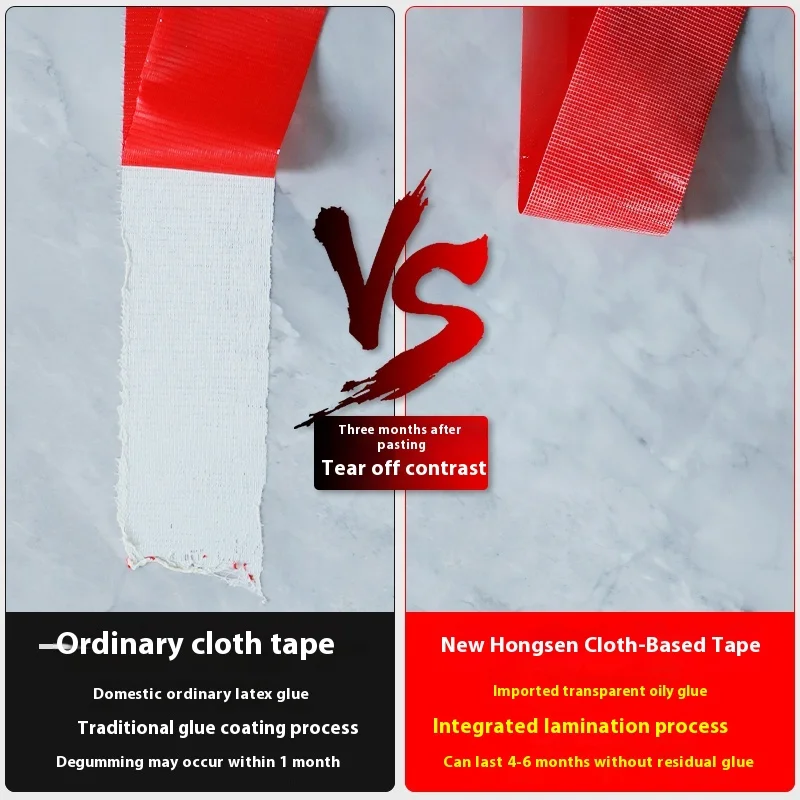 Silver gray single-sided strong cloth tape, easy to tear and seamless decoration tile protective film fixed seamless tape