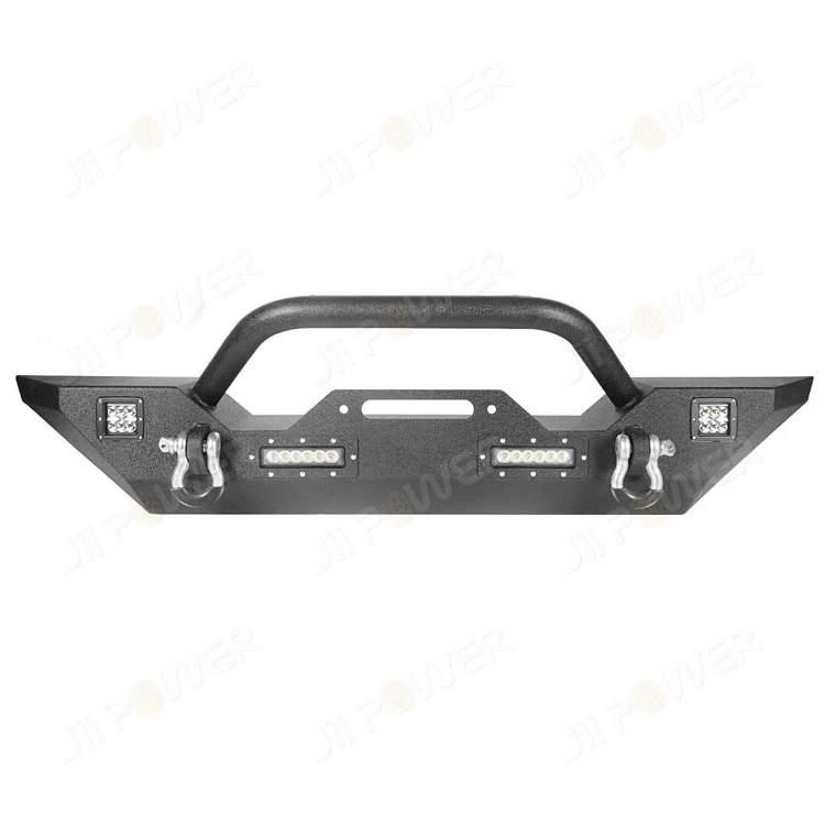 

Heavy duty steel front bumper with 4pcs LED lights Wrangler JL JT 2018+