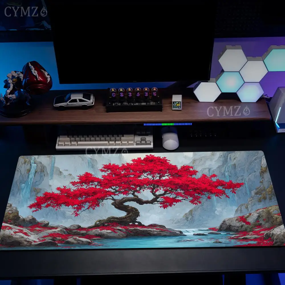 Ancient maple tree Mouse Pad Desk Mat Large Computer Office Carpet xxl mousepad Gamer gaming pc accessories Keyboard Rug
