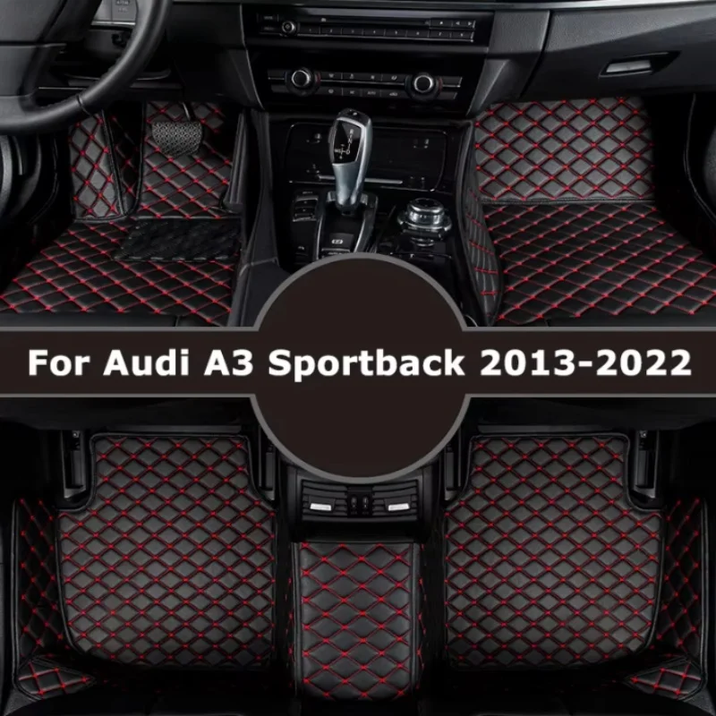 Full-Coverage Custom Car Floor Mats Waterproof Anti-Slip Foot Carpets For Audi A3 Sportback 2013-2023 Auto Interior Accessories