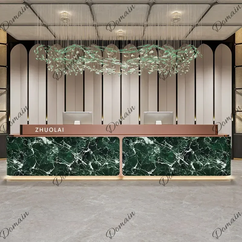 9X Welcome Elegant Reception Desks Office Salon Commericial Service Reception Desks Counter Checkout Scrivania Industrial Furnit