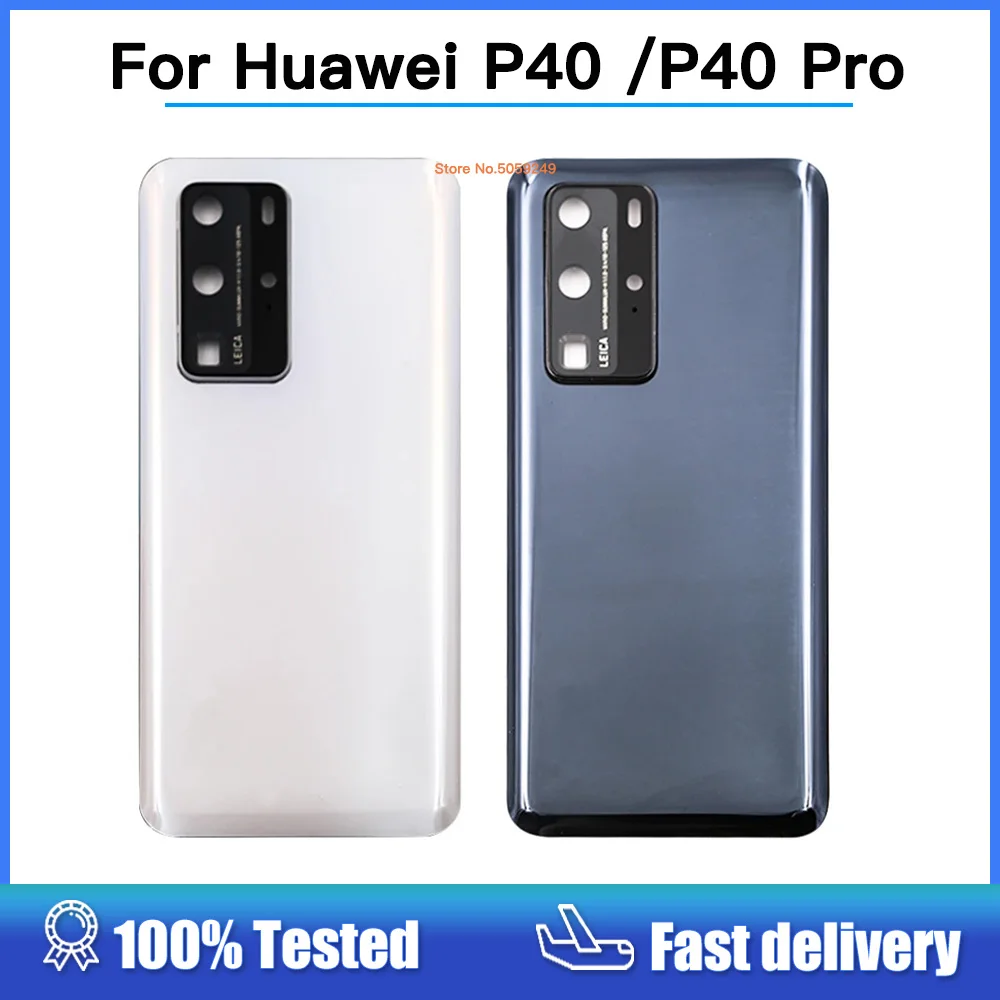 High quality Rear Back Housing Door For Huawei P40 Pro Glass Battery Cover For P40  Back cover Housing Case Replacement Parts