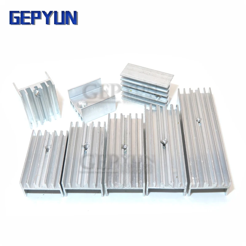 10Pcs 15*10*16/20/22/25/30/35/40/50 Transistor Aluminum Heatsink Radiator With PUMUDDSY For Transistors TO-220 TO220 white