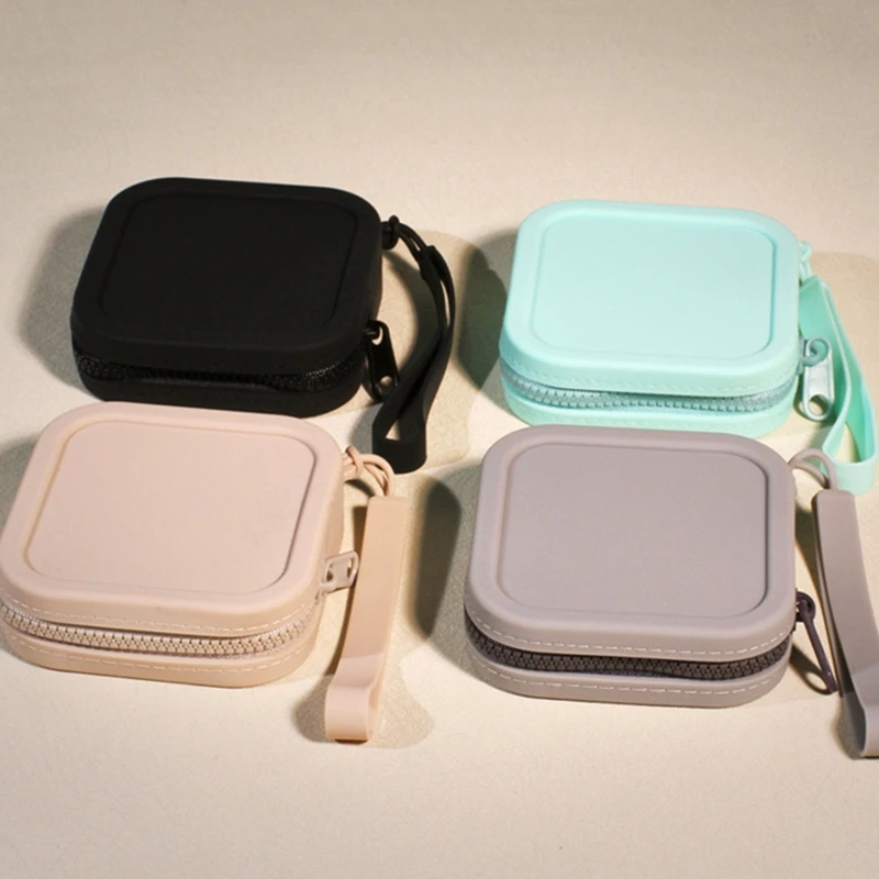 2025 Vintageซิลิโคนกระเป๋าสตางค์กันน้ําเหรียญซิปหูฟังกระเป๋าเดินทางกระเป๋านักเรียน