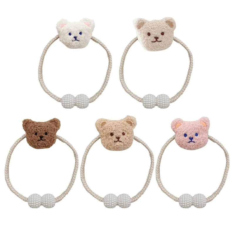 Bear Curtain Tie Backs Tieback for Kid Room Elastic Strap Design