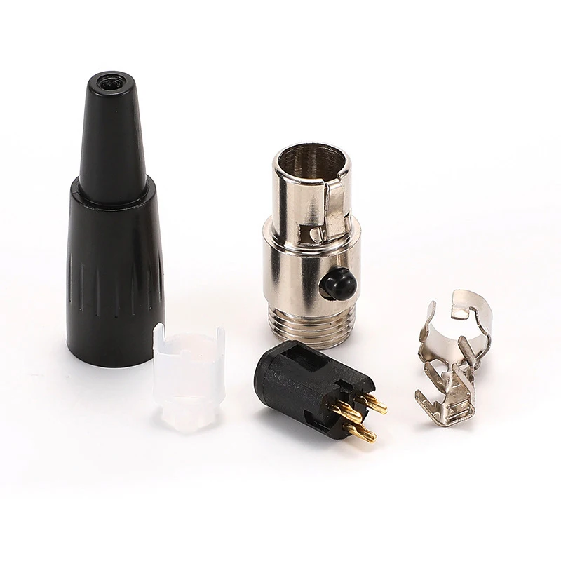 1PCS 3/4/5/6/7pin，Mini XLR Aviation Connector, Female Socket, Zinc Alloy+copper pins, for MIC Microphone Audio Video Connecting