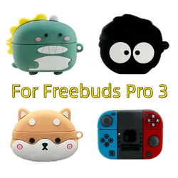 3D Cartoon Case For Huawei Freebuds Pro 3 Soft Silicone Earphones Cover For Free Buds Pro3 Headphone Shockproof Protective Shell