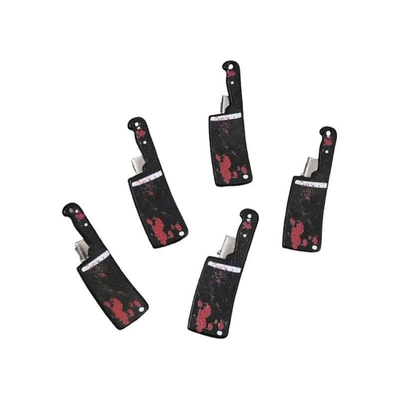 31BB 5 قطعة إكسسوارات الشعر للهالوين محاور مضحكة على شكل مشبك من راتنج الأكريليك ديكورات لحدث الأزياء #1