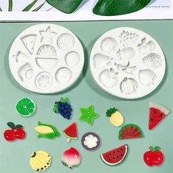 Cake decoration Mini fruit Chocolate baked watermelon banana peach small grape candy silicone fondue mold