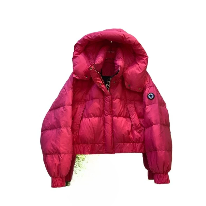 

Short Solid Color Down Jacket Women's Winter New High-end Foreign Style Warm White Duck Down Loose Jacket Trendy Brand Student