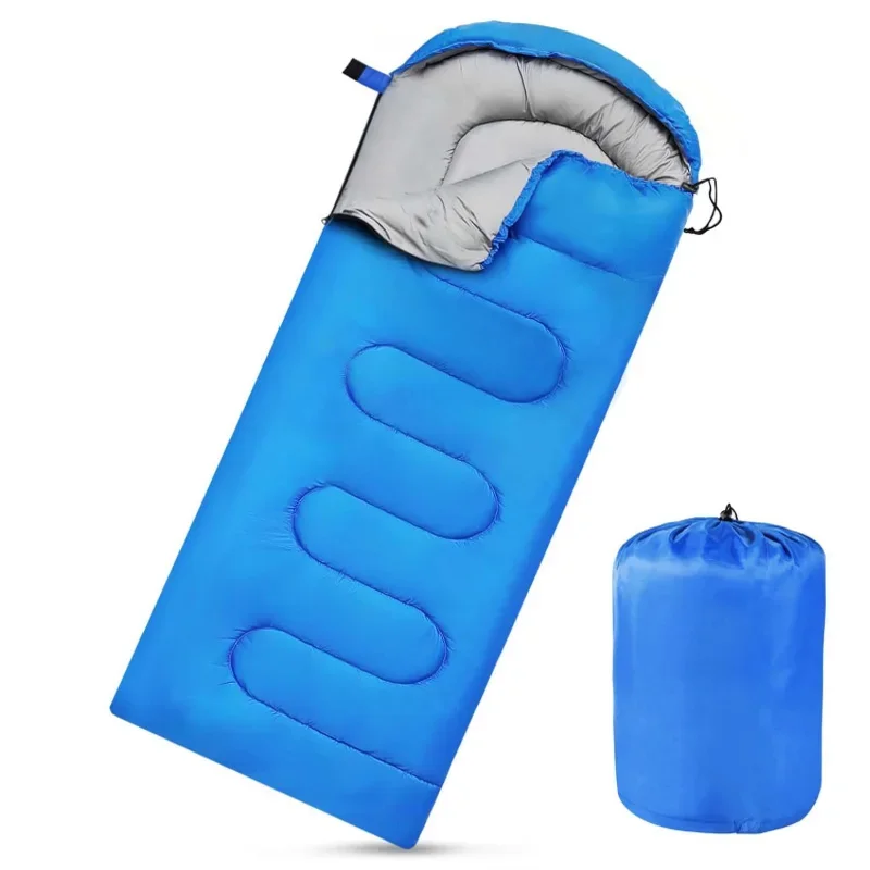 All Season Waterproof Polyester Sleeping Bag Lightweight Envelope Cold Resistant for Outdoor Camping Single