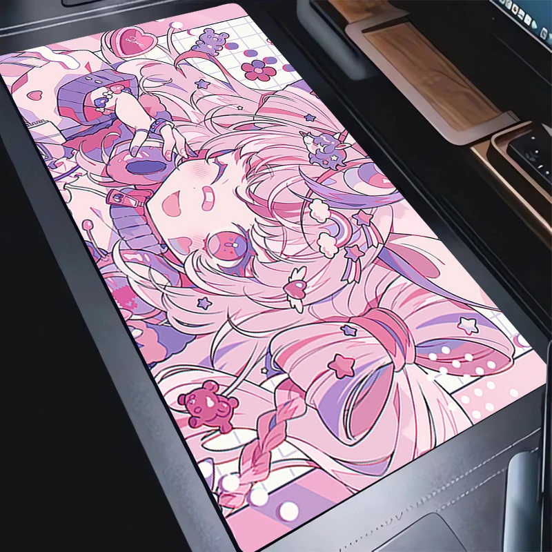 

Custom Play Mat Game Cartoon Unicorn Mousepad Computer Anime Girl Mouse Pad Non-Slip Natural Rubber Carpet Desktop Keyboard Pad