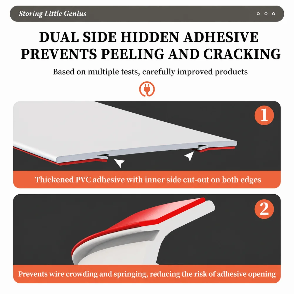 Professional PVC Floor Cable Cover Self Adhesive 300cm Wall Wire Concealer Universal No Drill Cord Raceway Baseboard