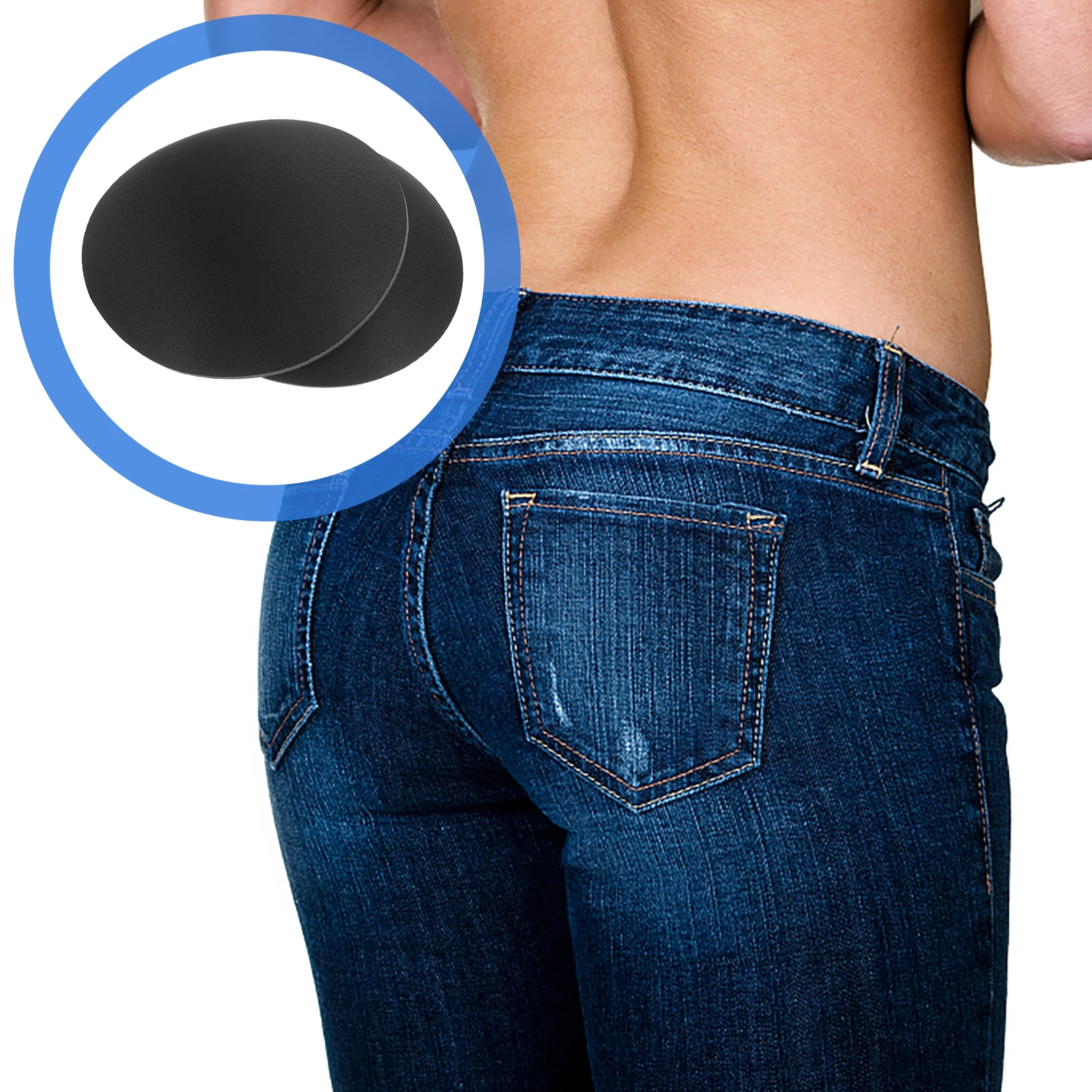 

Black Hip Pads Soft Sponge Material Reusable Hip Cushion Butt For Bigger Hips Underwear Pad Lifter Comfortable
