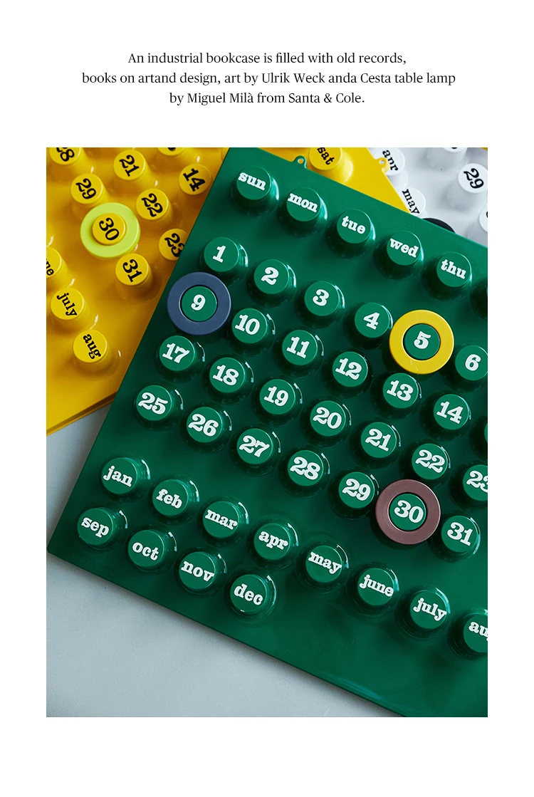 クリエイティブなリングアデートカレンダー中古代レトロな壁装飾