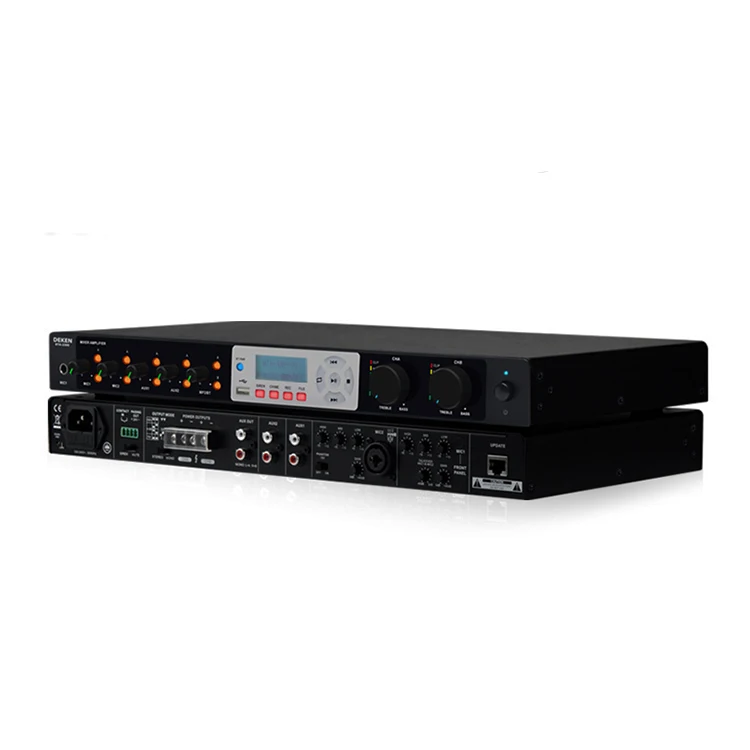 2025 DTA-2300 No Fan Digital Power Amplifier 100V/70V/4-8ohm Stereo Mono Mode PFC 100~240VAC PA Amplifier Audio Console Mixer