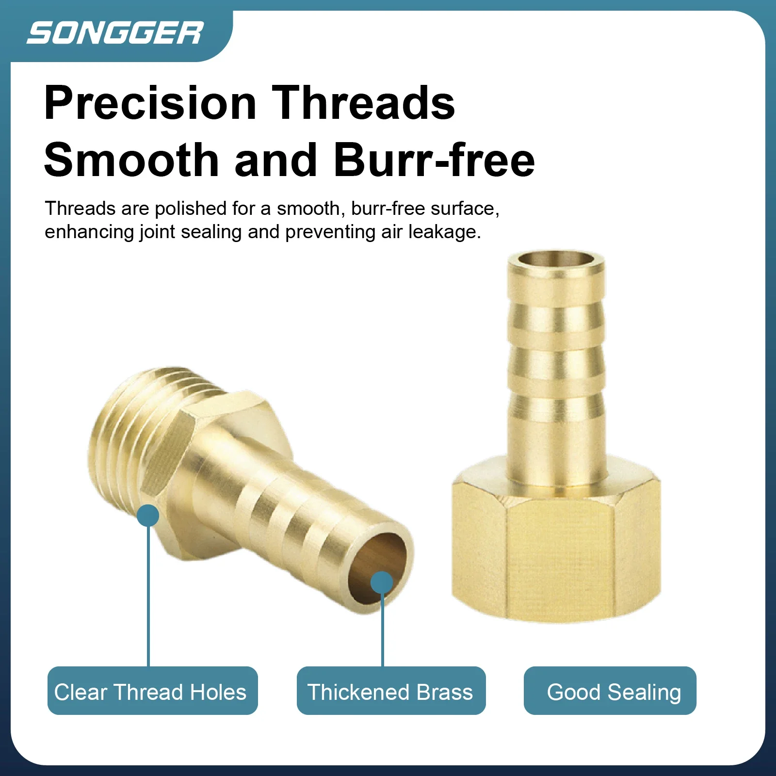 Brass 16/8/10/12mm Inner Wire Tooth Pagoda Connector Insertion Hose Leather Pipe Water Pipe Trachea Fittings