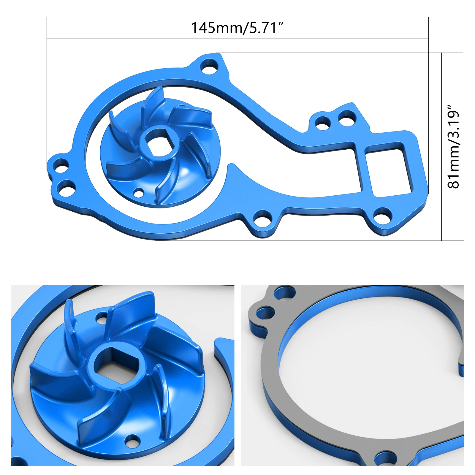(EU-Lager) NICECNC Für KTM 690 SMC/R 690 Enduro/R Duke /R Wasserpumpen-Kühler-Lüfterblatt-Abstandshalter Für Husqvarna 701 Enduro /Supermoto – Detail 8