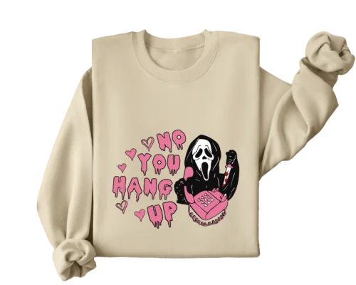 Ycin She No You Hang Up Player Ghostface, Sweat-shirt effrayant, Fantôme mignon, Cadeau drôle