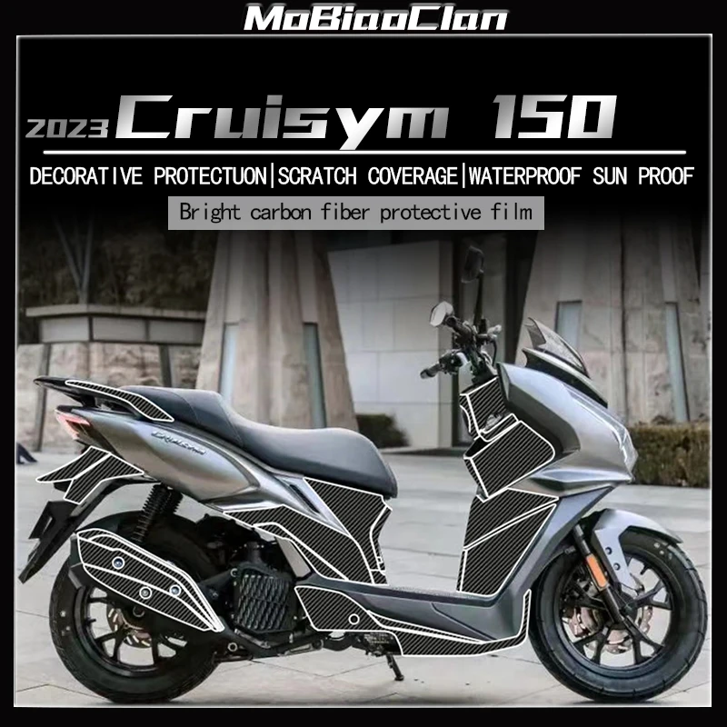 

For SYM CRUISYM 150 2023 Motorcycle Stickers Kits 6D Carbon Fiber Decoratin And Protection ecorative Sticker Accessorie