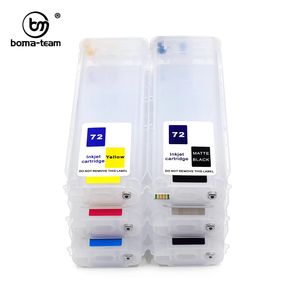 280ML HP72 Bulk Ciss Refillable Ink Cartridge With Permanent Chip For HP Designjet T790 T795 T1100 T1300 T2300 T1120 Printers