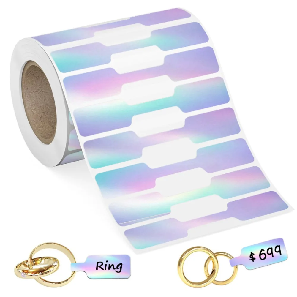 500Pcs Blank Price Tags Portable Self Adhesive Kraft Paper Tags Classification Marking Long lasting Ring Price Tags Sticker