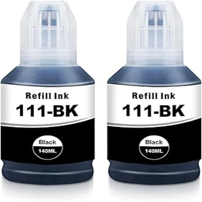 

Yongairuink 111(2 Noir)Encre 111 Bouteille d'encre Multipack pour ET-M1100 ET-M1120 ET-M1140 ET-M1170 ET-M1180 ET-M2120 ET-M