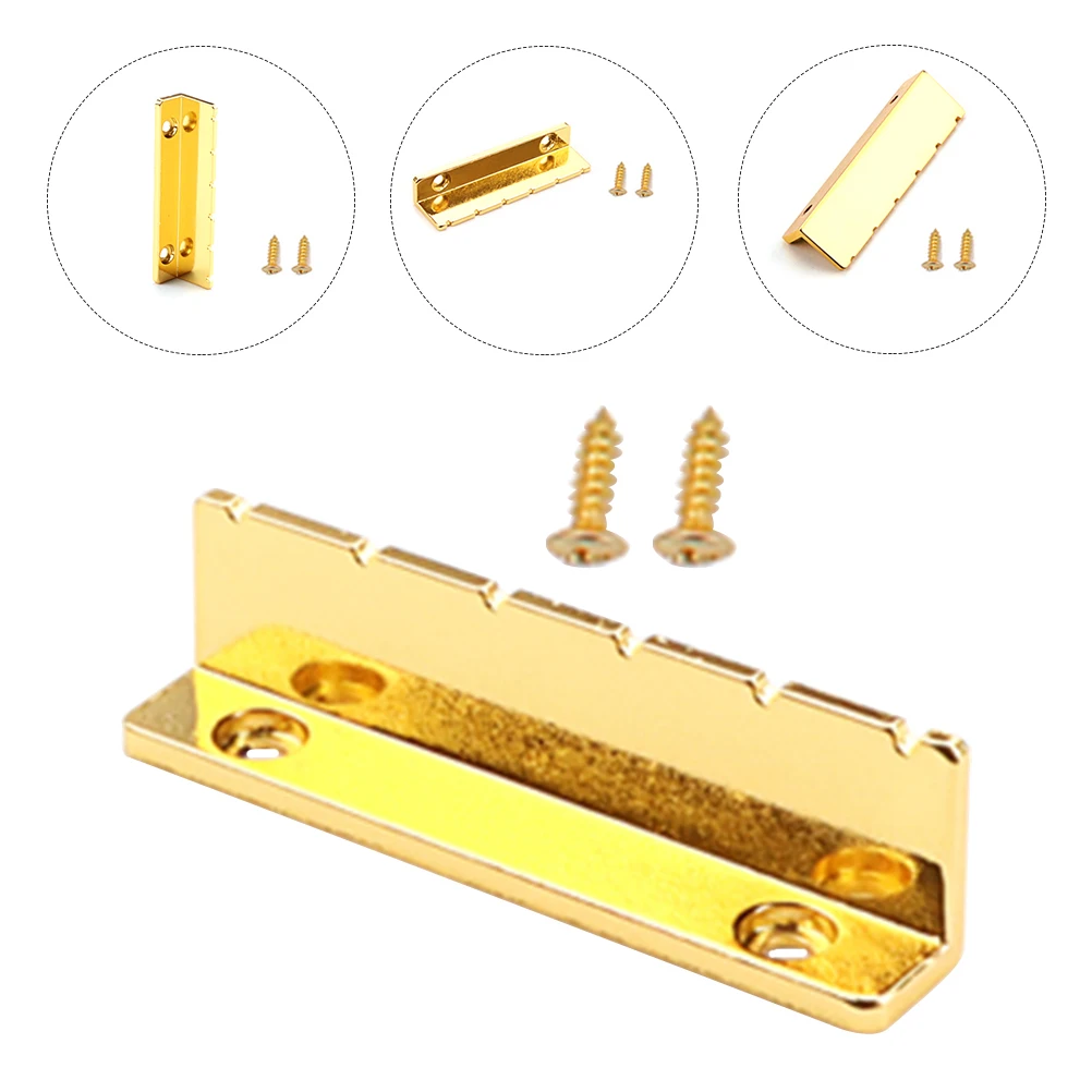 

1 Set Nuts Replacement Supplies Metal For Electric Acoustic Guitars L Shaped Accessories Bridge Saddles Bridge Nut Upper String